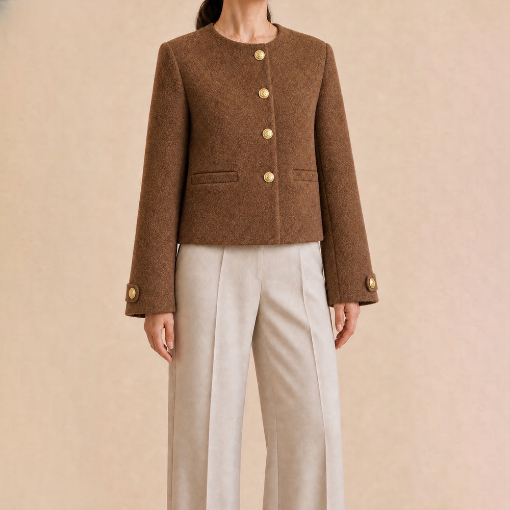 ABRIGO BOTONES BROWN JW