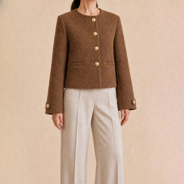 ABRIGO BOTONES BROWN JW
