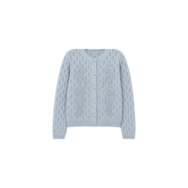 CARDIGAN CASHMERE BLUE JW