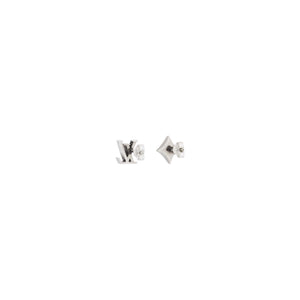 ARETES LV LOGO FLOWER SILVER