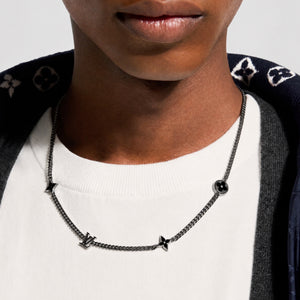 COLLAR LV SPIKE SILVER