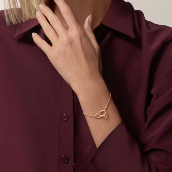 PULSERA LOVE-LOVE GOLD CON ZIRCONIA
