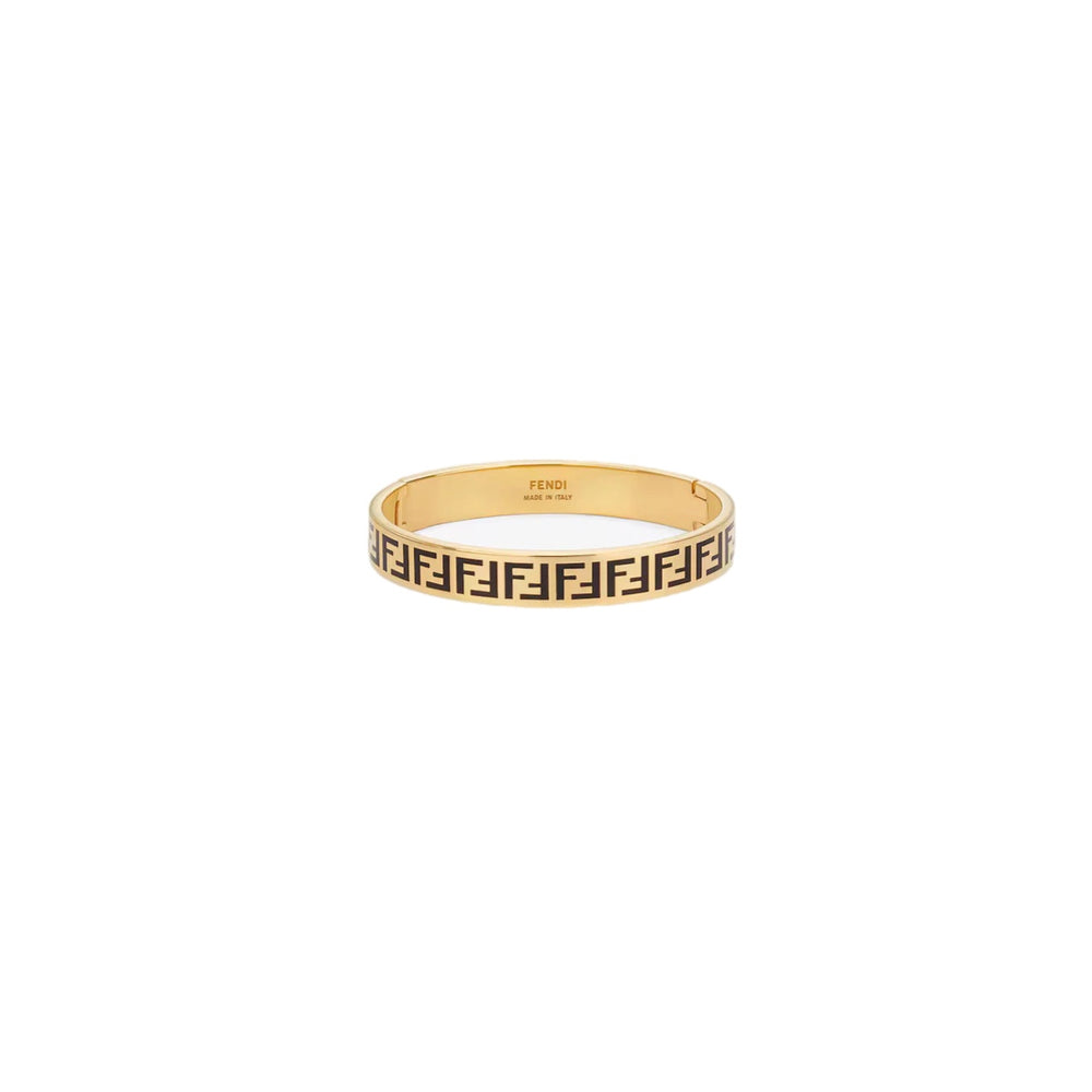 PULSERA F LOGOS GOLD-BLACK