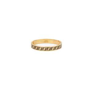 PULSERA F LOGOS GOLD-BLACK