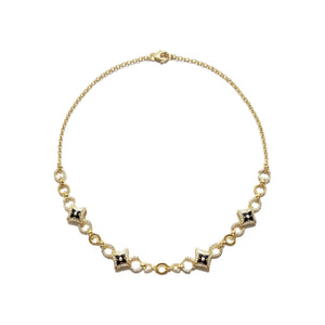 COLLAR LV INSIGNIAS BLOSSOM GOLD BLACK