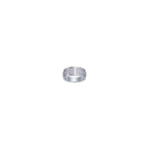 ANILLO DOBLE T ANCHO CON ZIRCONIAS SILVER