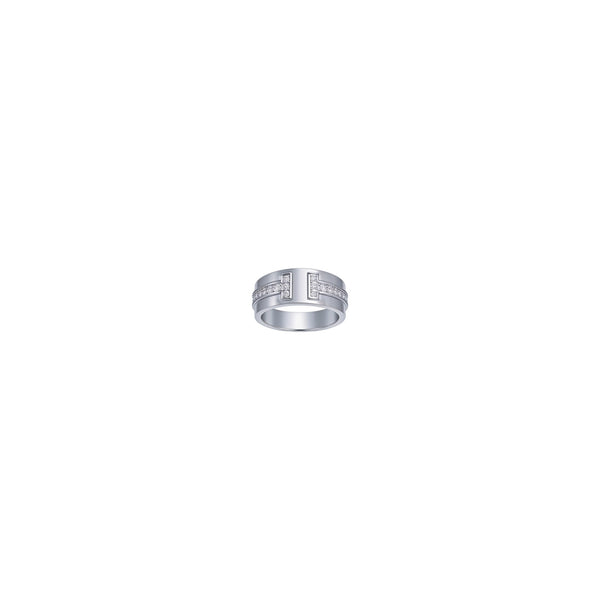 ANILLO DOBLE T ANCHO CON ZIRCONIAS SILVER