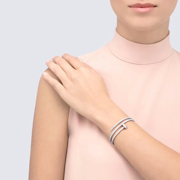 PULSERA C CLAVO SILVER FULL DIAMOND