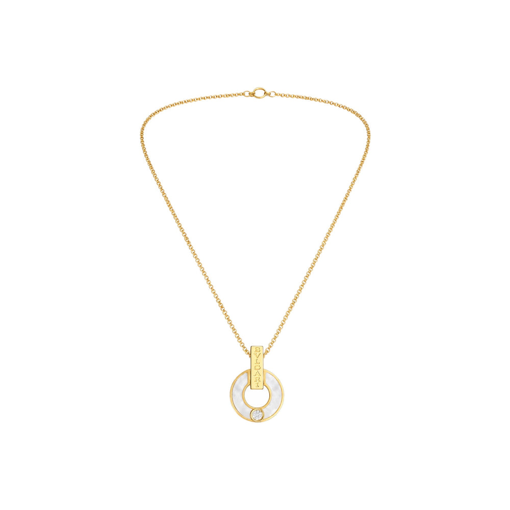 COLLAR BV GOLD PEARL ZIRCONIA