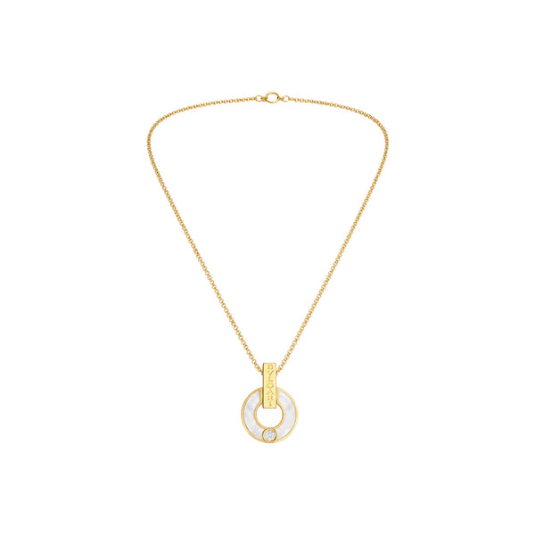 COLLAR BV GOLD PEARL ZIRCONIA