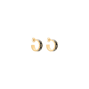 ARETES LV MONOGRAM ENAMEL