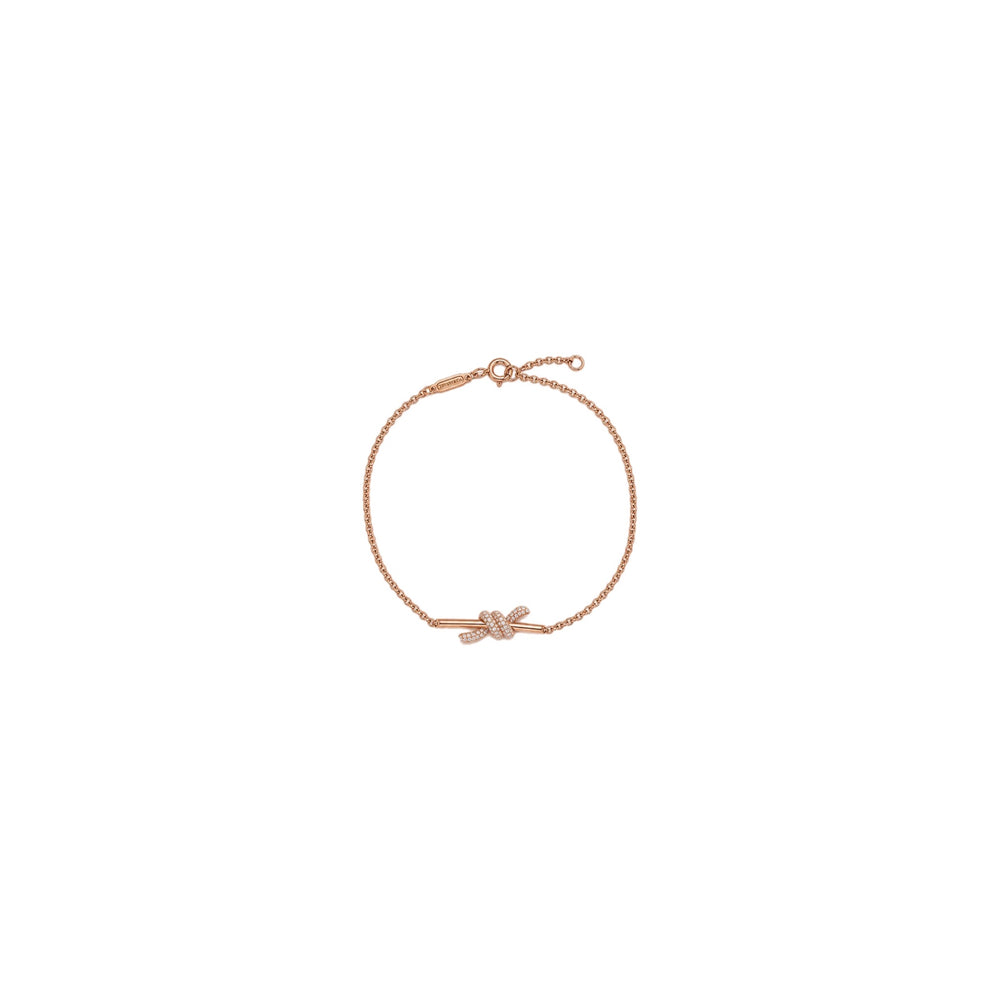 PULSERA KNOT CADENA ROSE GOLD CON ZIRCONIA