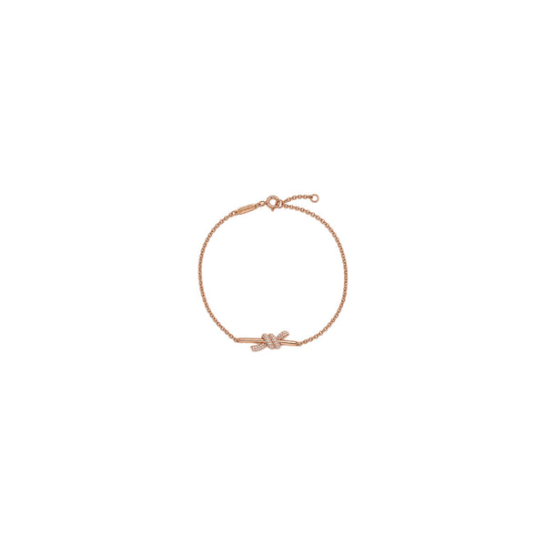 PULSERA KNOT CADENA ROSE GOLD CON ZIRCONIA