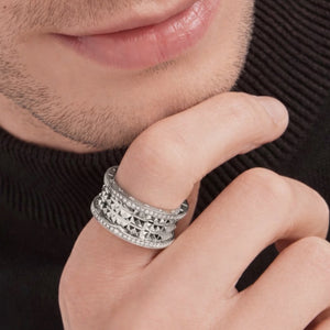 ANILLO BV BUMPS SILVER ZIRCONIAS