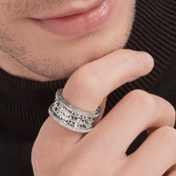ANILLO BV BUMPS SILVER ZIRCONIAS