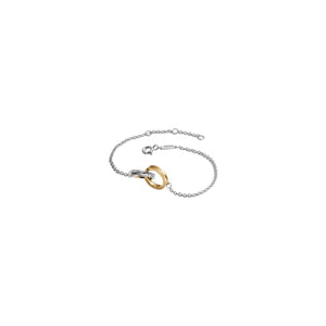 PULSERA T ENTRELAZADOS GOLD-SILVER