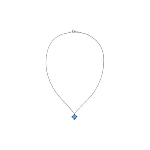 COLLAR T SIXTEEN STONE SILVER BLUE