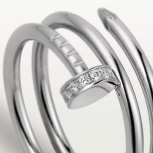 ANILLO CLAVO DOBLE SILVER ZIRCONIAS