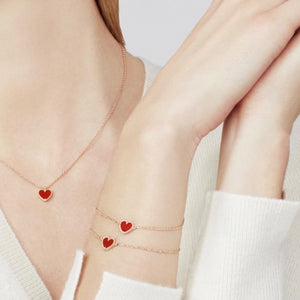PULSERA HEART ROSE GOLD