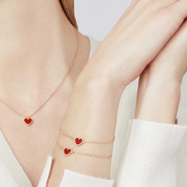 PULSERA HEART ROSE GOLD