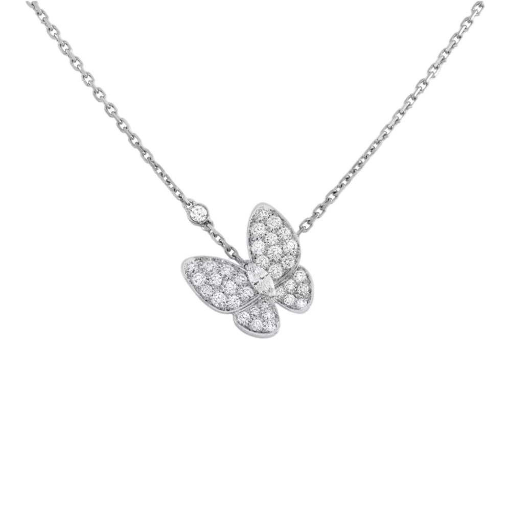 COLLAR MARIPOSA SILVER ZIRCONIAS