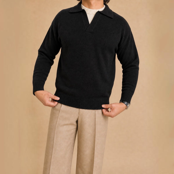 SUETER MEN HALF CASHMERE BLACK