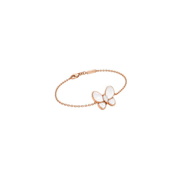PULSERA VF BUTTERFLY PEARL ROSE GOLD