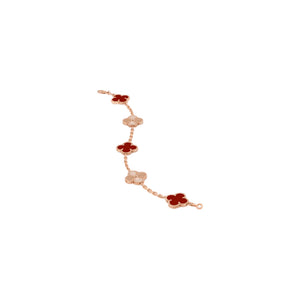 PULSERA VF ALHAMBRA ROSE GOLD-RED