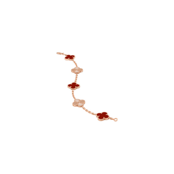 PULSERA VF ALHAMBRA ROSE GOLD-RED