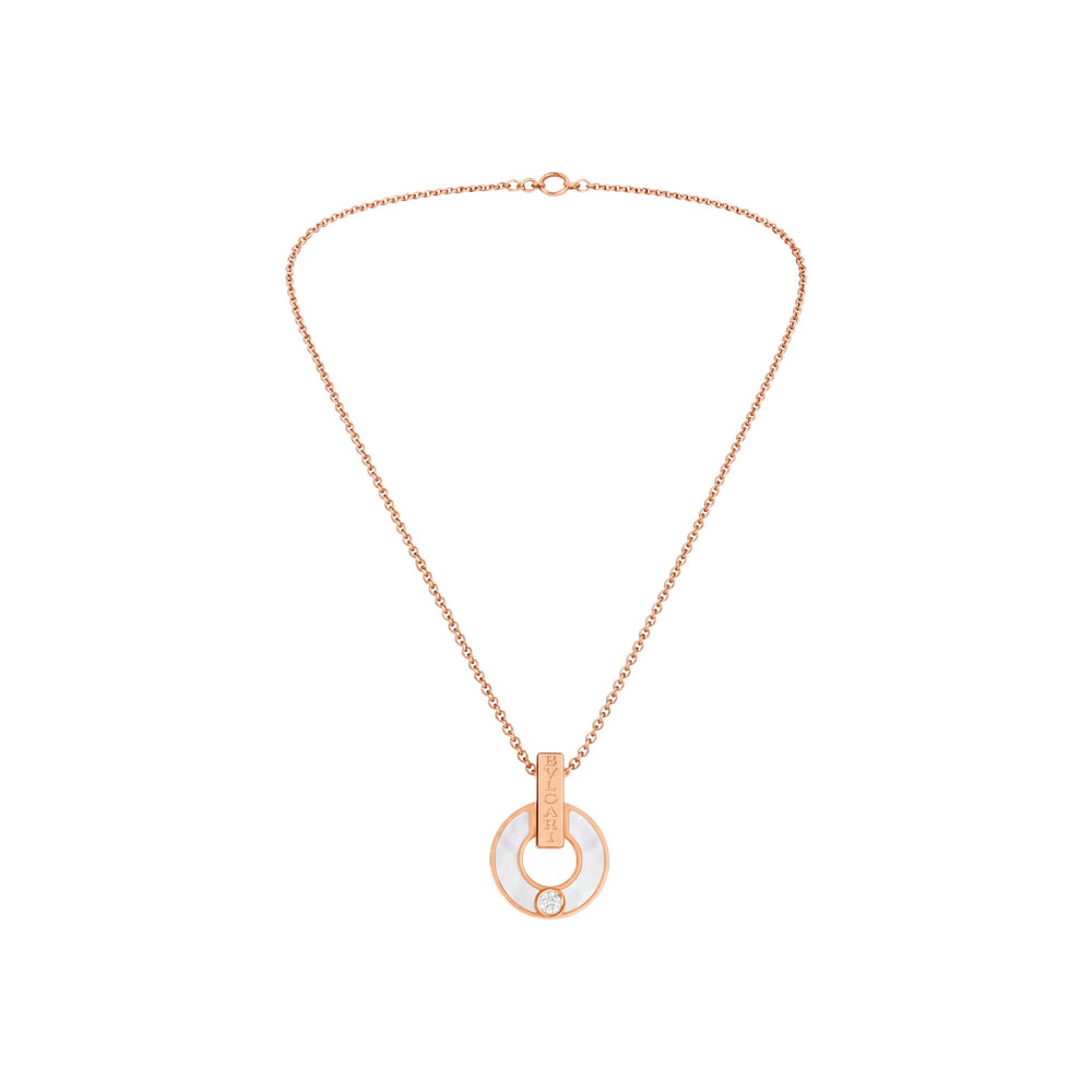 COLLAR BV ROSEGOLD PEARL ZIRCONIA