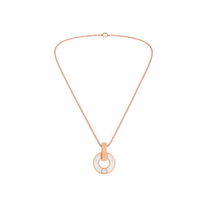 COLLAR BV ROSEGOLD PEARL ZIRCONIA
