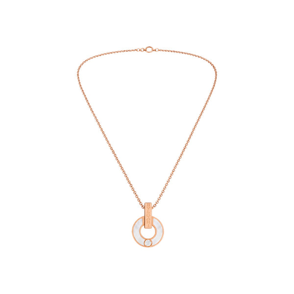 COLLAR BV ROSEGOLD PEARL ZIRCONIA