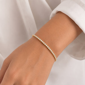 PULSERA DE TENNIS ESSENTIAL GOLD