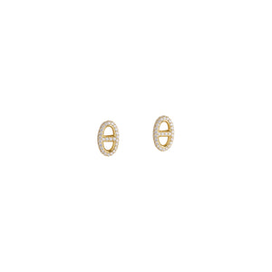 ARETES LOGO H GOLD ZIRCONIAS