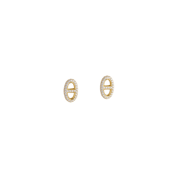 ARETES LOGO H GOLD ZIRCONIAS