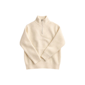 SUDADERA ZIPPER BEIGE JW