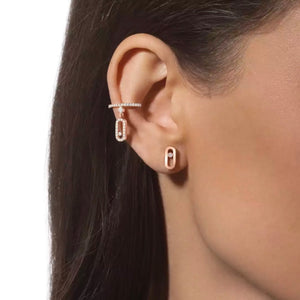 ARETES MOVE UNO LISO ROSE GOLD