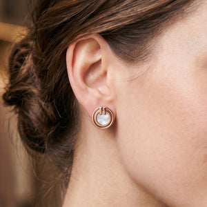 ARETES T CIRCULARES ROSE GOLD