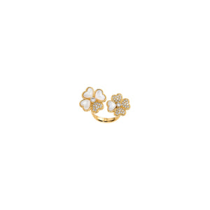 ANILLO FLOWER HALF ZIRCONIAS GOLD