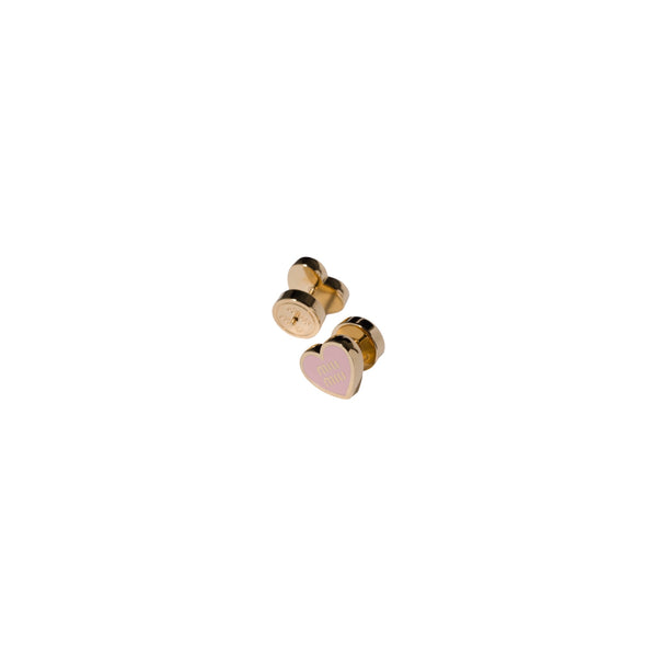ARETES MM HEART PINK