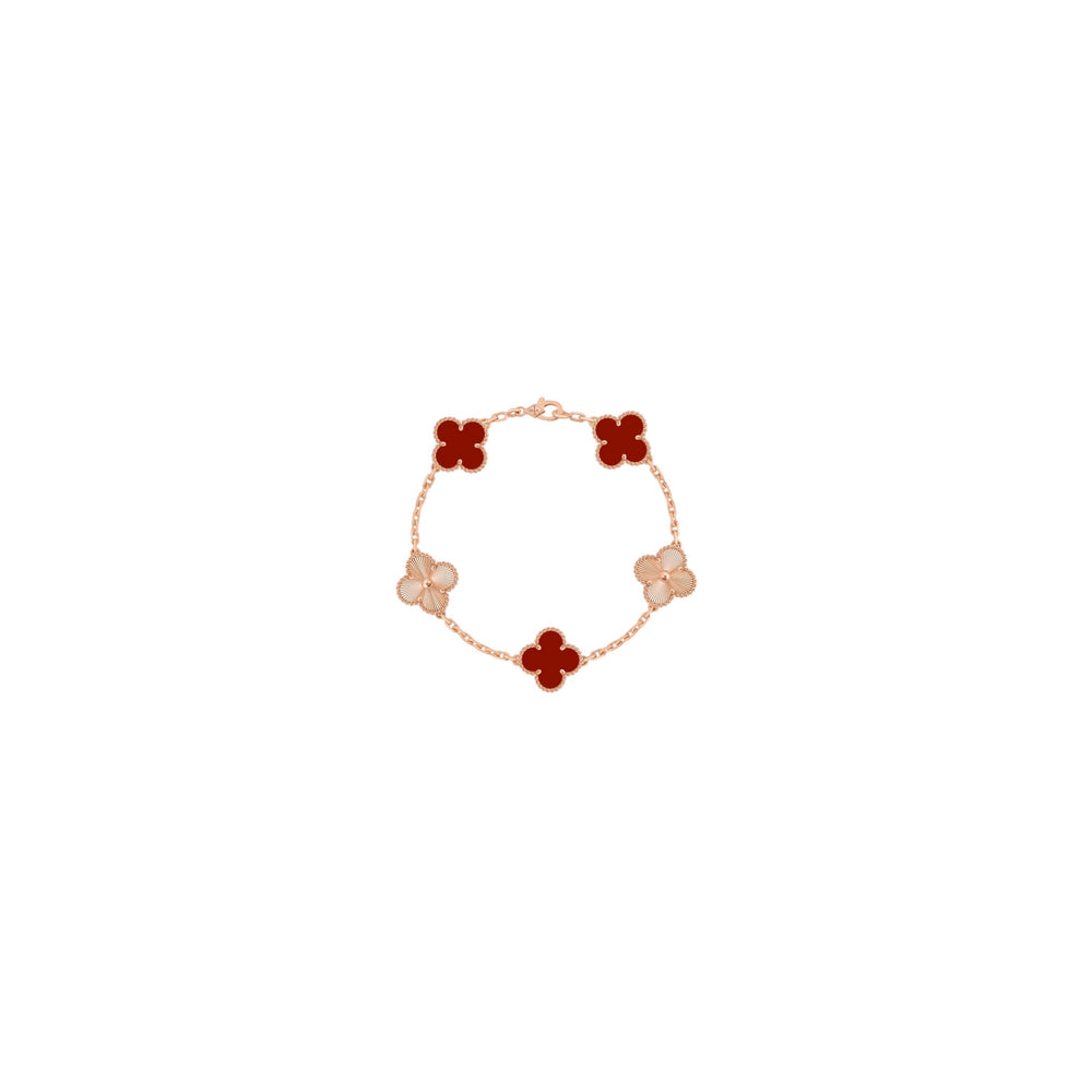 PULSERA VF ALHAMBRA ROSE GOLD-RED