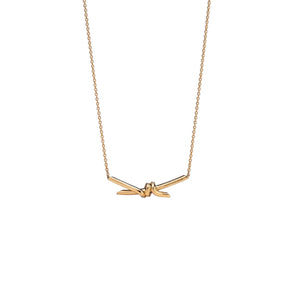 COLLAR KNOT GOLD ZIRCONIAS