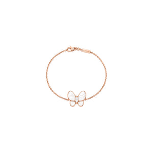 PULSERA VF BUTTERFLY PEARL ROSE GOLD