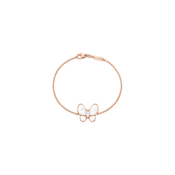 PULSERA VF BUTTERFLY PEARL ROSE GOLD