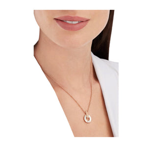 COLLAR BV ROSEGOLD PEARL ZIRCONIA