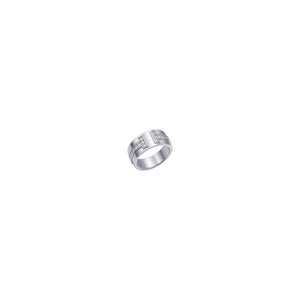 ANILLO DOBLE T ANCHO CON ZIRCONIAS SILVER