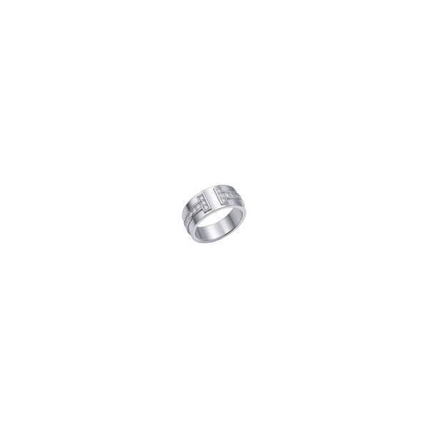 ANILLO DOBLE T ANCHO CON ZIRCONIAS SILVER