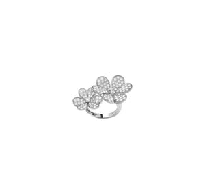 ANILLO FLOWER DOBLE SILVER