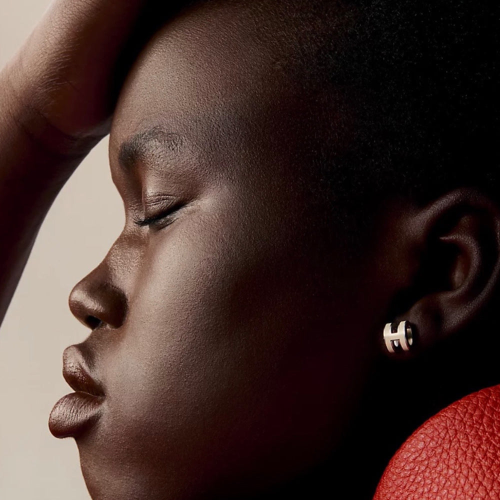 ARETES POP H SILVER-WHITE