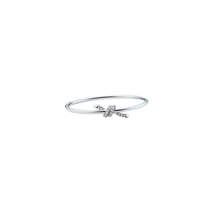 PULSERA T KNOT DELGADA SILVER ZIRCONIAS